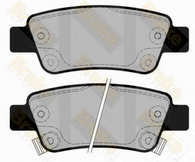 BRAKE ENGINEERING pa1793 -  Комплект тормозных колодок, дисковый тормоз